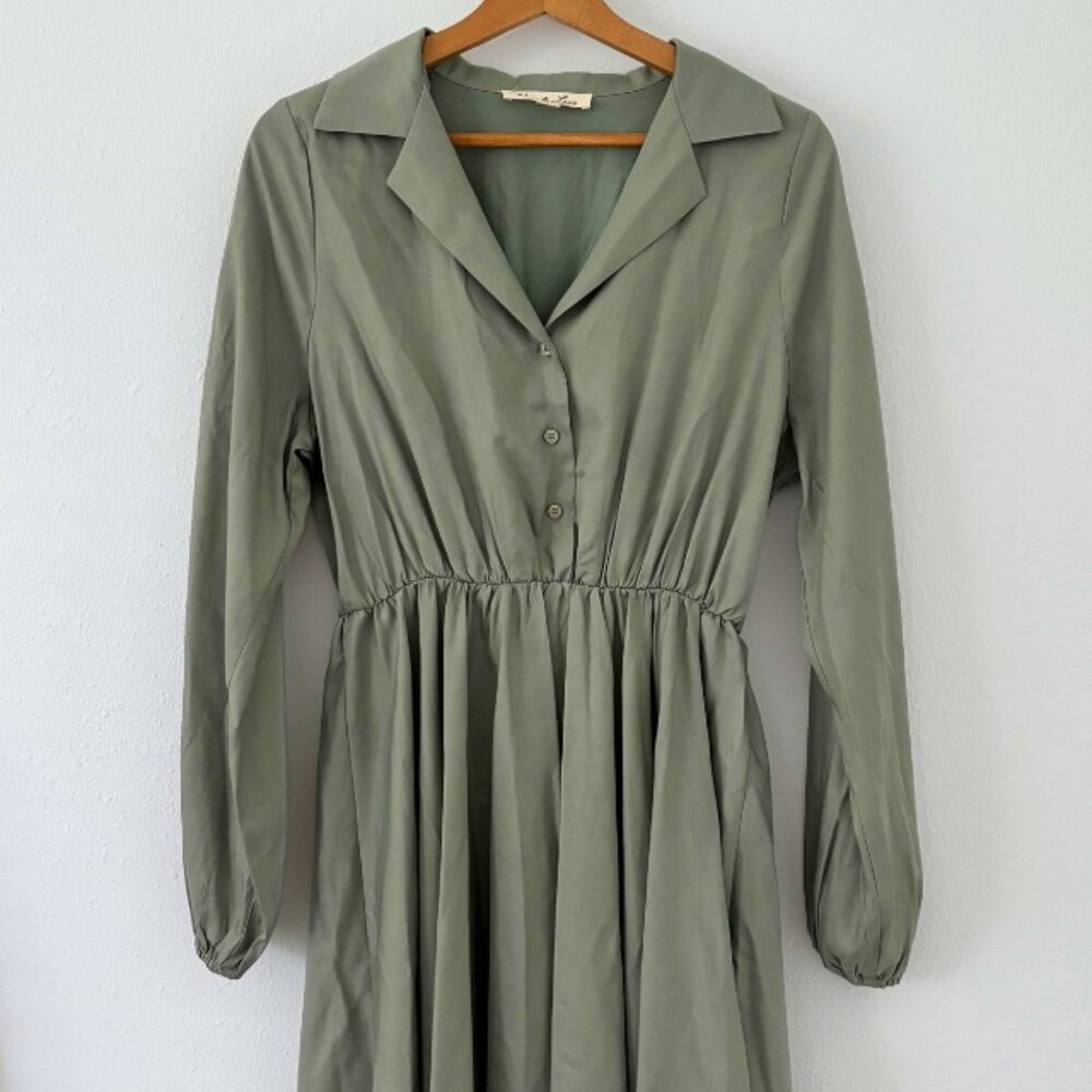 Vine & Love Polished Sage Green Dress
